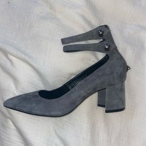 Bruno Premi Grey Suede Heels